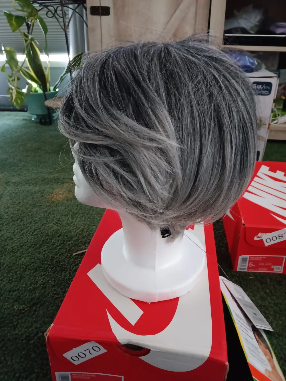 Miss Divine Human Hair Blend Pixi Grey
